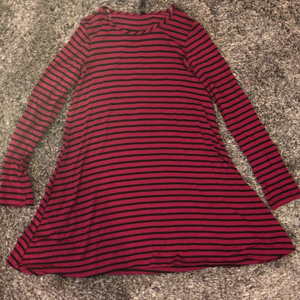 Black and red stripped dress